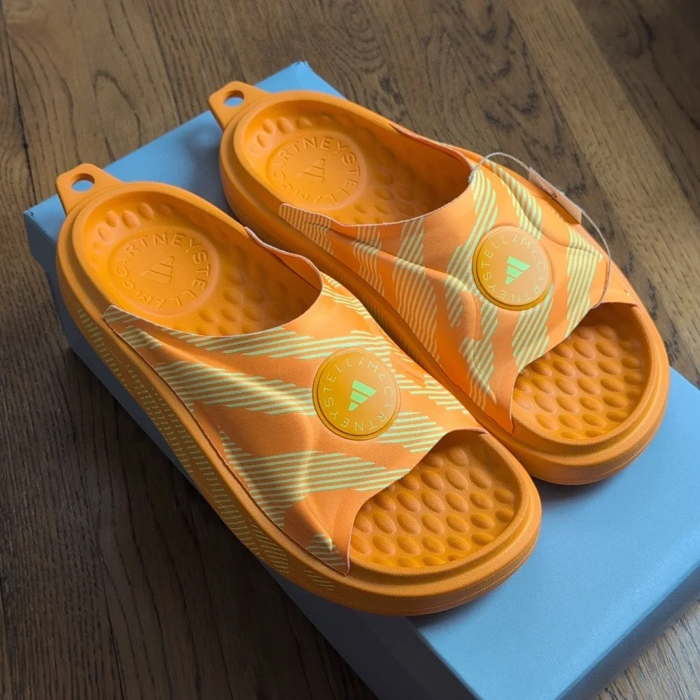 NIB Stella McCartney Adidas Collaboration Slide Sandals Slip On Shoes Size 9